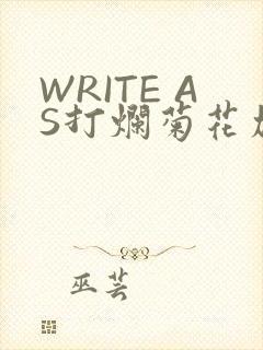 WRITE AS打烂菊花加姜