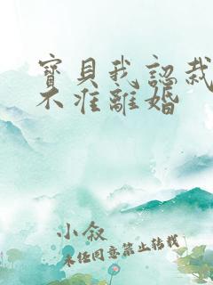 宝贝我认栽老婆不准离婚