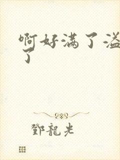 啊好满了溢出来了