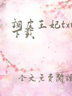 调皮王妃txt下载