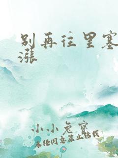 别再往里塞了好涨