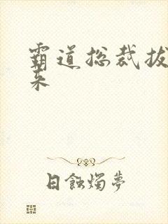 霸道总裁拔不出来