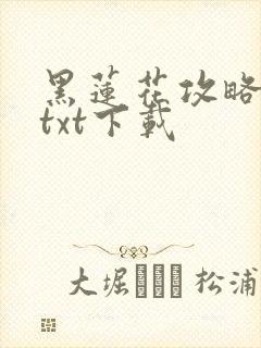 黑莲花攻略手册txt下载