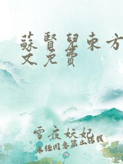 苏贤儿东方衍全文免费