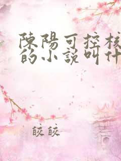 陈阳可控核聚变的小说叫什么名字