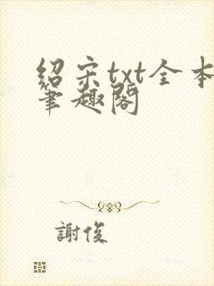 绍宋txt全本笔趣阁