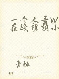 一个人看WWW在线视频小说