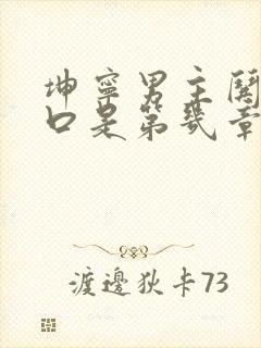 坤宁男主哄女主口是第几章