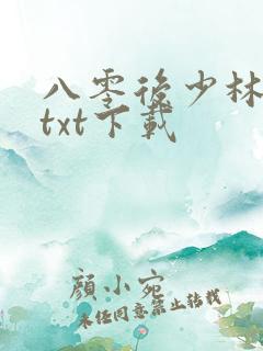 八零后少林方丈txt下载
