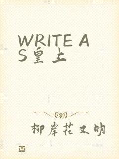 WRITE AS皇上