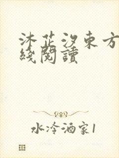 沐芷汐东方逸在线阅读