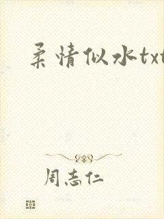 柔情似水txt