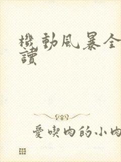 机动风暴全文阅读