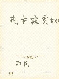 我本寂寞txt
