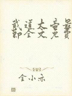 武道大帝最新章节全文免费阅读