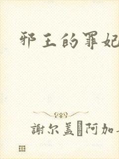 邪王的罪妃