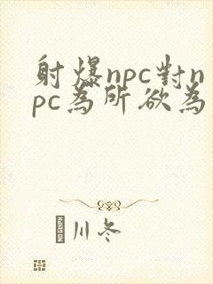 射爆npc对npc为所欲为的世界