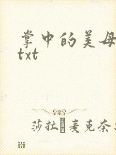 掌中的美母版主txt