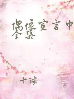 偶像宣言中文版全集