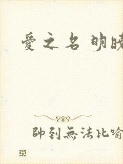 爱之名 明晓溪