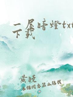 一屋暗灯txt下载