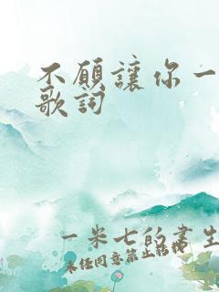 不愿让你一个人歌词