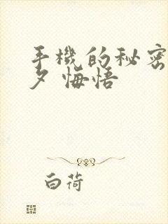 手机的秘密 七夕 悔悟