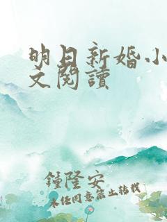 明日新婚小说全文阅读