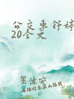 公交车舒婷1一20全文