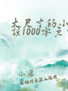大尺寸的小黄说说1000字免费阅读