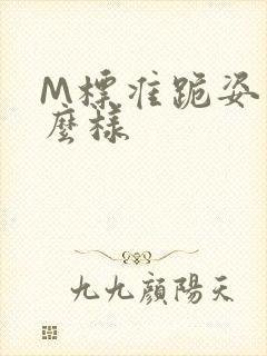 M标准跪姿是什么样