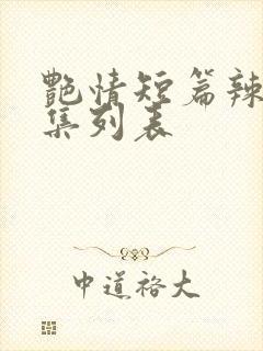 艳情短篇辣文合集列表