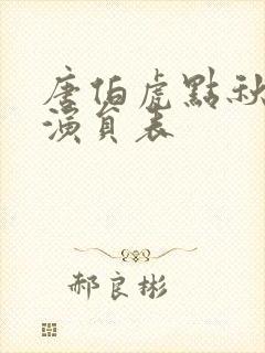 唐伯虎点秋香2演员表