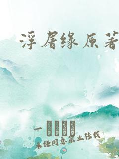 浮屠缘原著小说