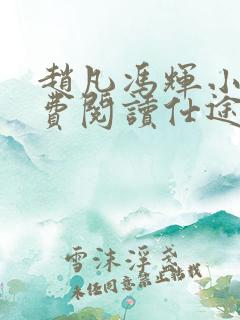 赵凡冯辉小说免费阅读仕途赵凡