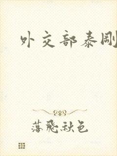 外交部泰刚死亡