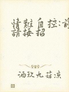 情难自控:前夫请接招