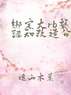 绑定大rb系统认知改造公车