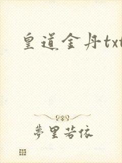 皇道金丹txt