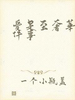 爱是至奢华的一件事