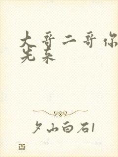 大哥二哥你们谁先来