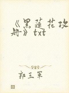 《黑莲花攻略手册》txt