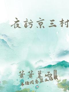 夜访京三村
