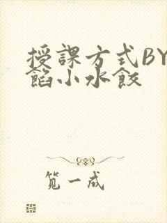 授课方式BY肉馅小水饺