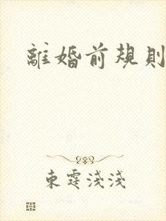 离婚前规则歌曲