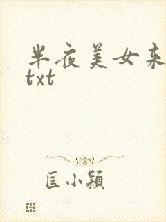 半夜美女来敲门txt