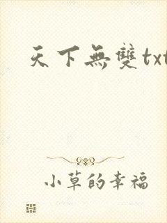 天下无双txt