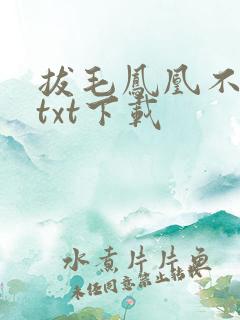 拔毛凤凰不如鸡txt下载