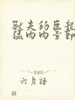 兽夫的巨龙太凶猛肉肉章节