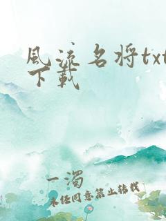 风流名将txt下载